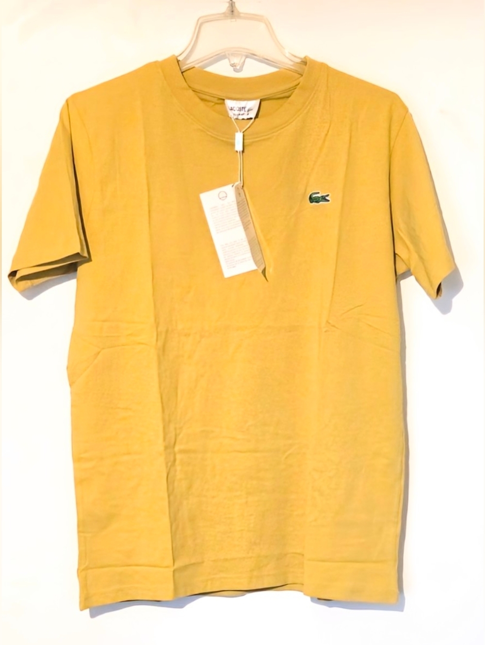 🎉 NWT Lacoste Sport/Casual Ultra-Dry Technical Cotton Tee; Men’s Medium; Yellow
